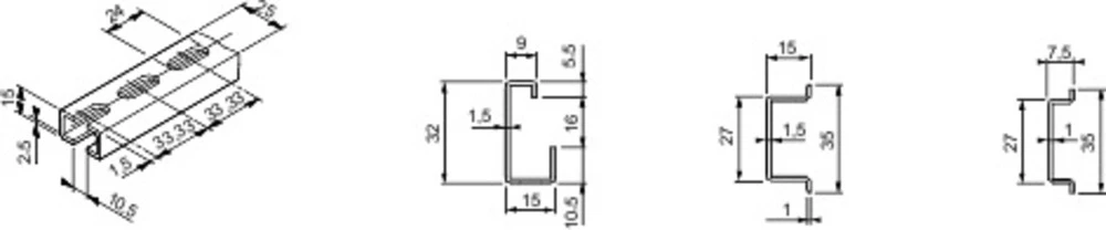 Montažna šina (Š x V) 25 mm x 600 mm Schneider Electric NSYMDVR6 10 ST slika