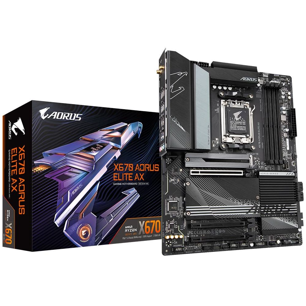 Gigabyte X670 AORUS ELITE AX matična ploča Baza #####AMD AM5 Faktor oblika (detalji) ATX Set čipova matične ploče AMD® X670 slika