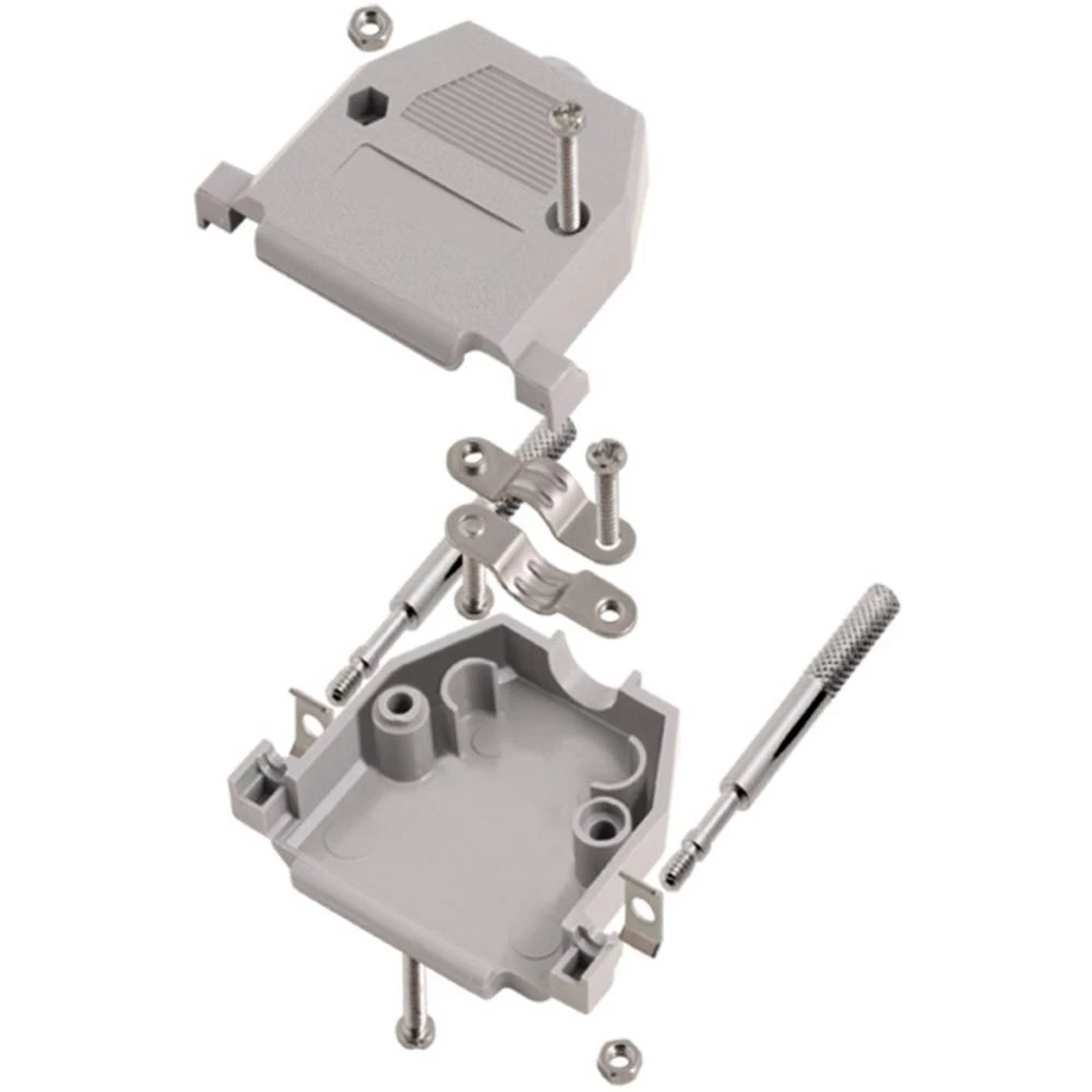 D-SUB kućište Broj polova: 15 Umjetna masa ojačana staklenim vlaknima, otporna na udare 180 ° Svijetlosiva encitech CCOV15-SCL-L slika