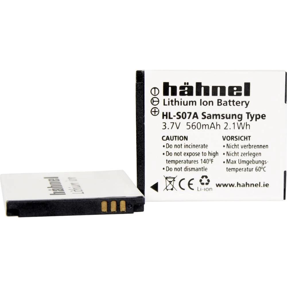 Kamera-akumulator Hähnel Zamjenjuje originalnu akU. bateriju SLB-07A, SLB-07B, AD43-00193A 3.7 V 560 mAh HL-S07A slika