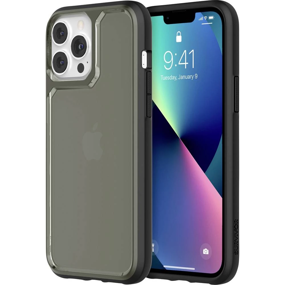 Griffin  Survivor Strong Case  stražnji poklopac za mobilni telefon  Apple  IPhone 13 pro Max  crna, prozirna slika