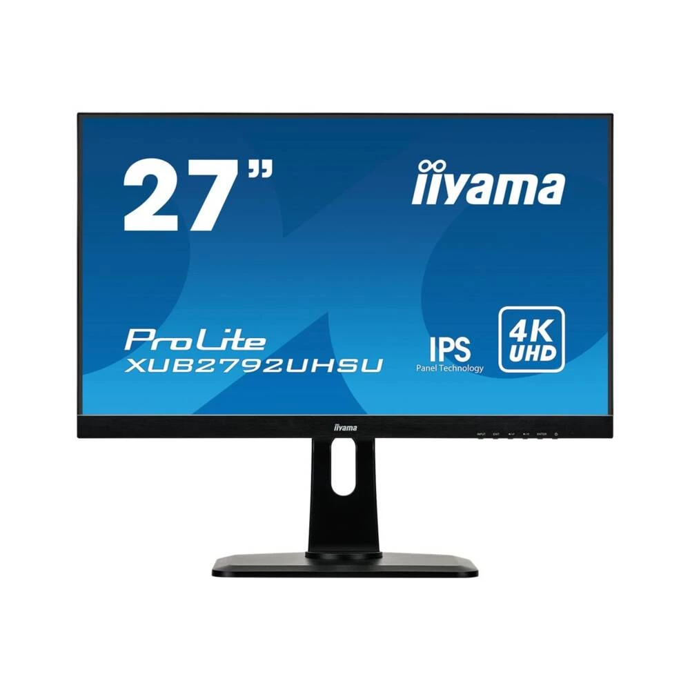 Iiyama Prolite XUB2792UHSU LED zaslon 68.6 cm (27 palac) Energetska učinkovitost 2021 G (A - G) 3840 x 2160 piksel 4K 4 ms DVI, HDMI™, DisplayPort, USB 3.2 gen. 1 (USB 3.0), slušalice (3.5 mm slika