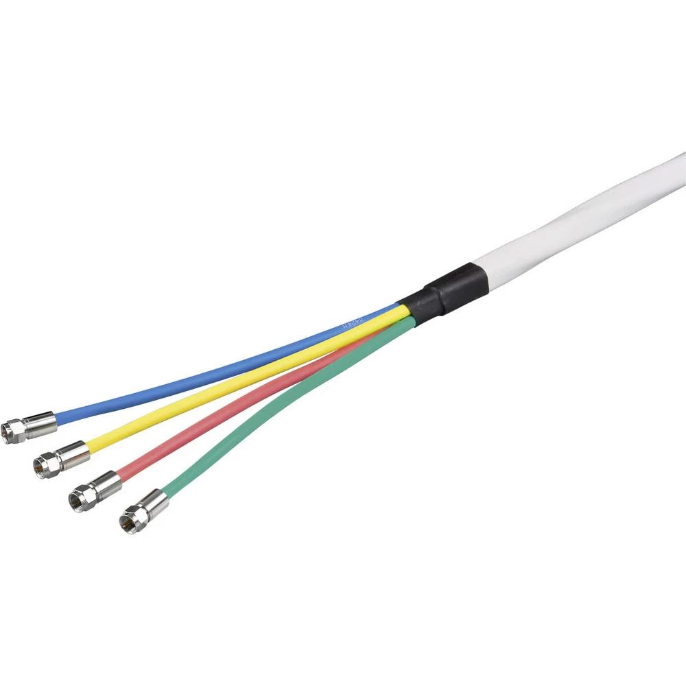 Koaksialni kabel Vanjski promjer: 17 mm 75 Ohm 80 dB Bijela Goobay 67330 1 Set slika