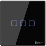 Sonoff Wi-Fi zidni prekidač T3EU3C-TX black