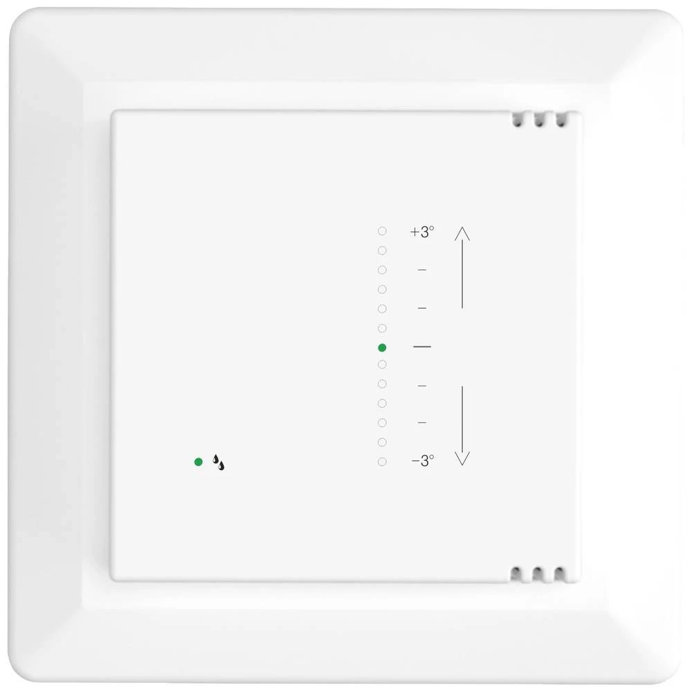 müller GS 38,11 knx KNX regulator sobne temperature s higrostatom i rH semaforom s ručnom promjenom zadane temperature ±3° Müller KNX 24378 regulator sobne temperature s higrostatom    GS 38.11 knx slika