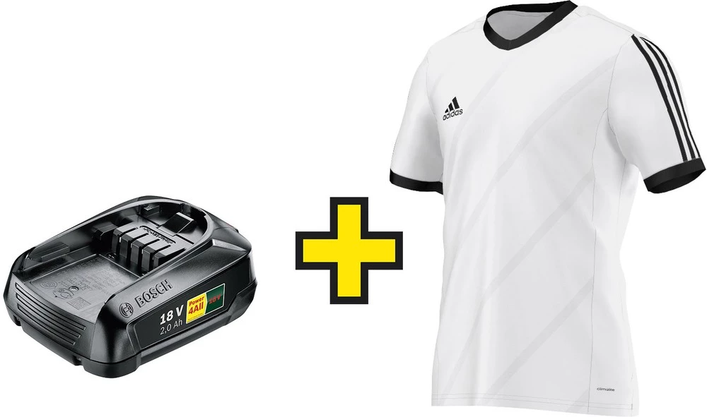 Bosch PBA Li-Ion baterija 18 V-2 Ah + originalni Adidas dres G. L slika