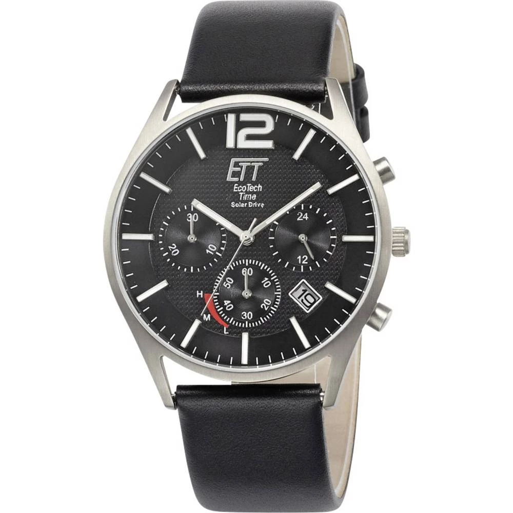 ETT Solarni Kronograf EGT-12051-21L (&Oslash; x V) 42 mm x 11 mm Titan Materijal kućišta=Titan Materijal (narukvica)=Koža slika