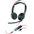 Plantronics Blackwire C5220 telefonske slušalice USB, 3,5 mm priključak sa vrpcom na ušima crna, crvena slika