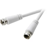 SAT priključni kabel [1x F-utikač - 1x F-utikač] 1.50 m 75 dB bijeli SpeaKa Professional