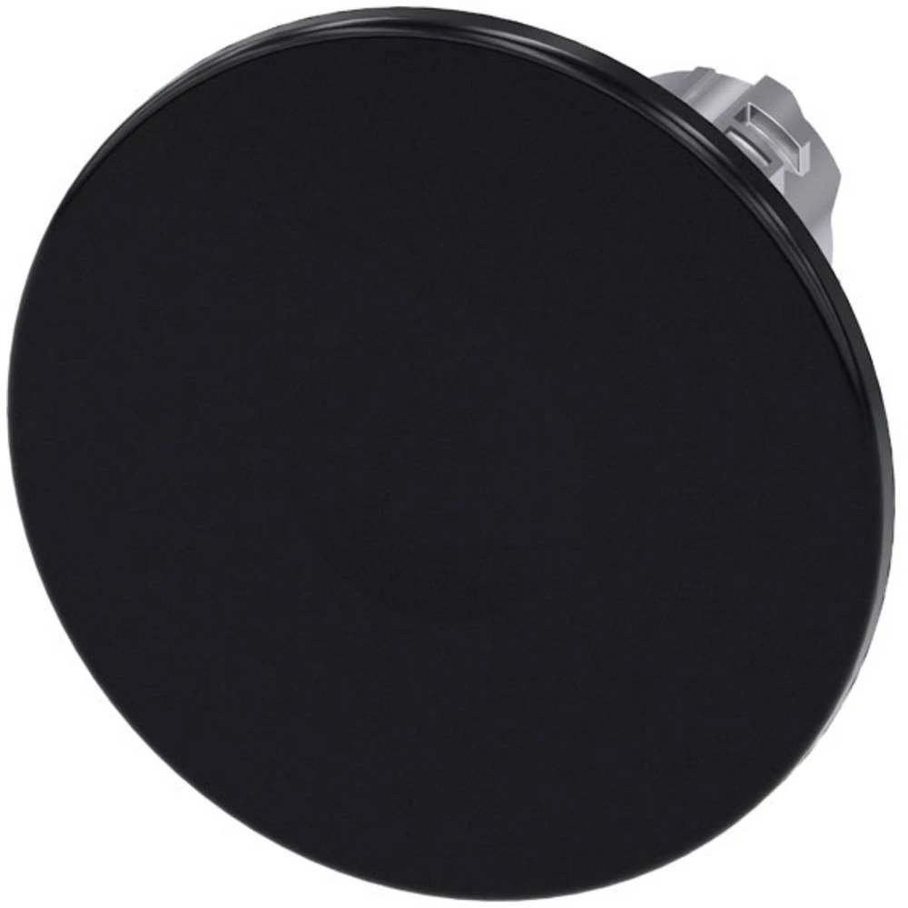 Siemens 3SU1050-1CD10-0AA0 gljivasto tipkalo prednji prsten od metala, visok sjaj dugme srebrna, crna   1 St. slika