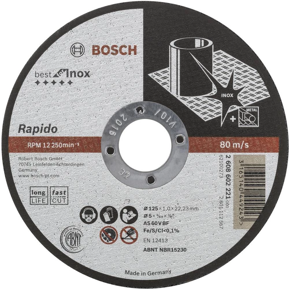 Bosch Accessories 2608602220 2608602220 rezna ploča ravna 115 mm 22.23 mm 1 St. slika