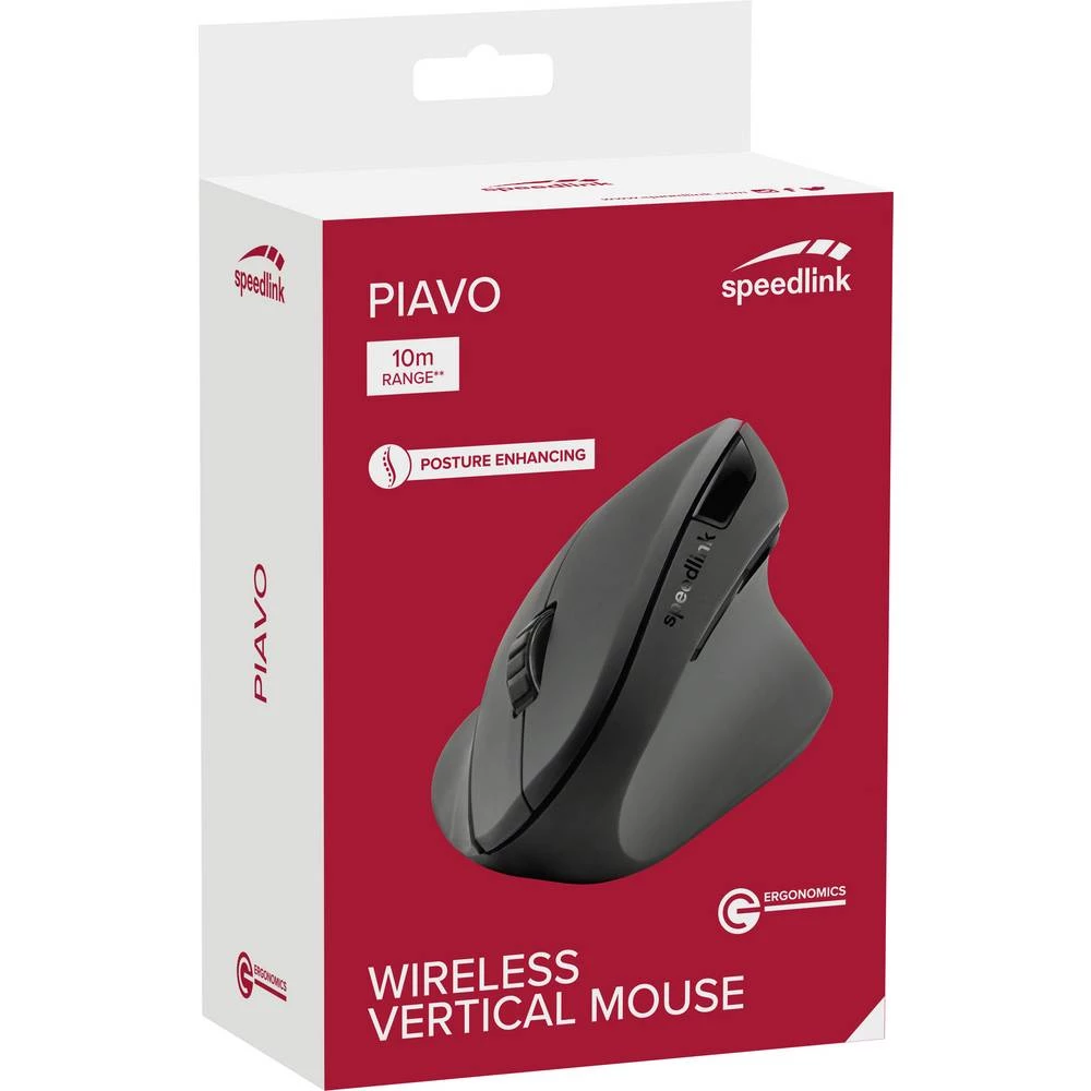 SpeedLink SL-630019-BK-01 bežično, USB ergonomski miš optički ergonomski crna slika