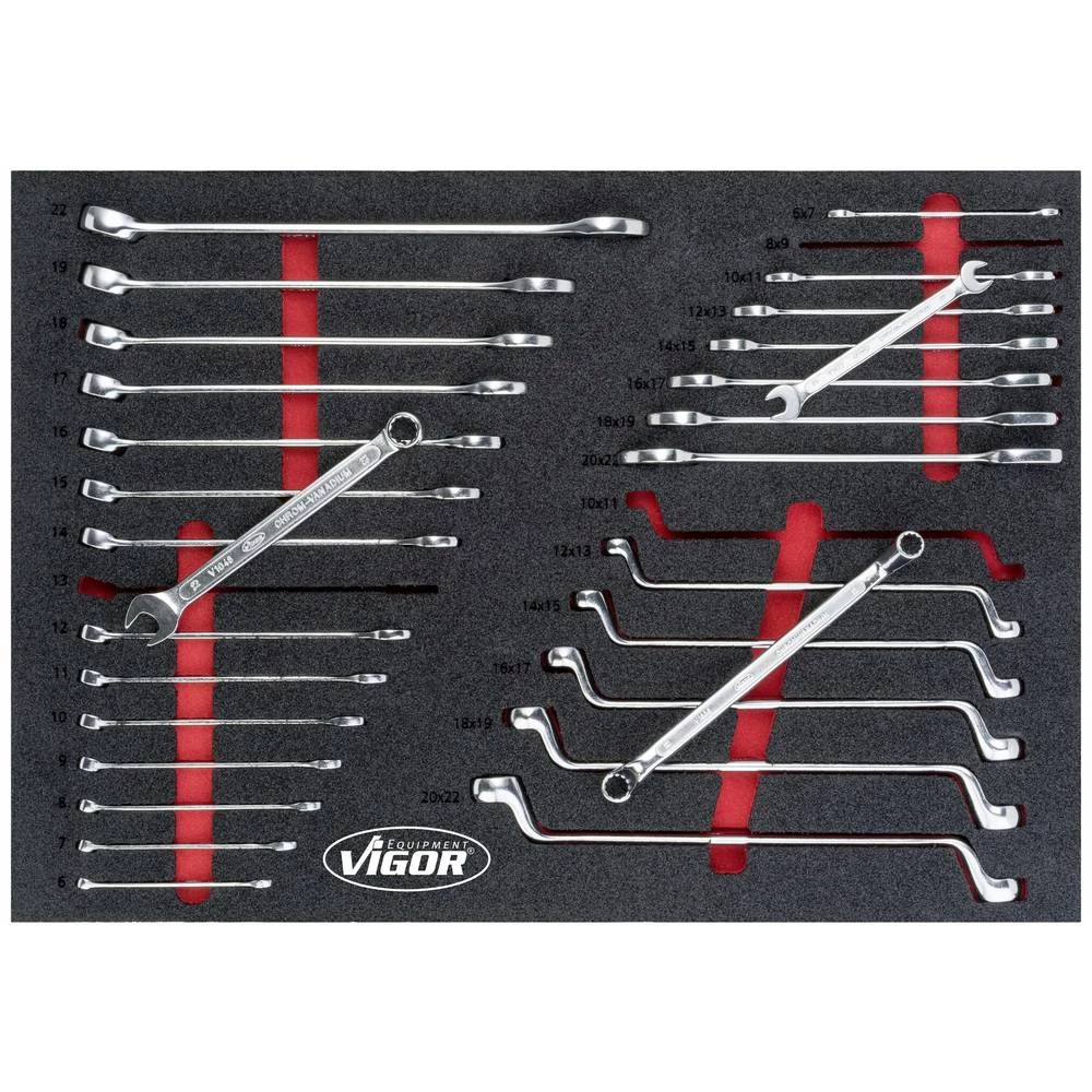 Vigor V6726 V6726 prstenasti-viličasti ključ-set slika