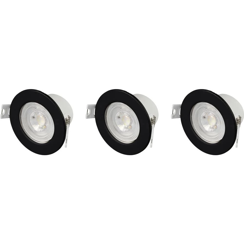Sygonix SY-6418012  LED ugradna svjetiljka 3-dijelni komplet  LED LED 5.5 W crna slika