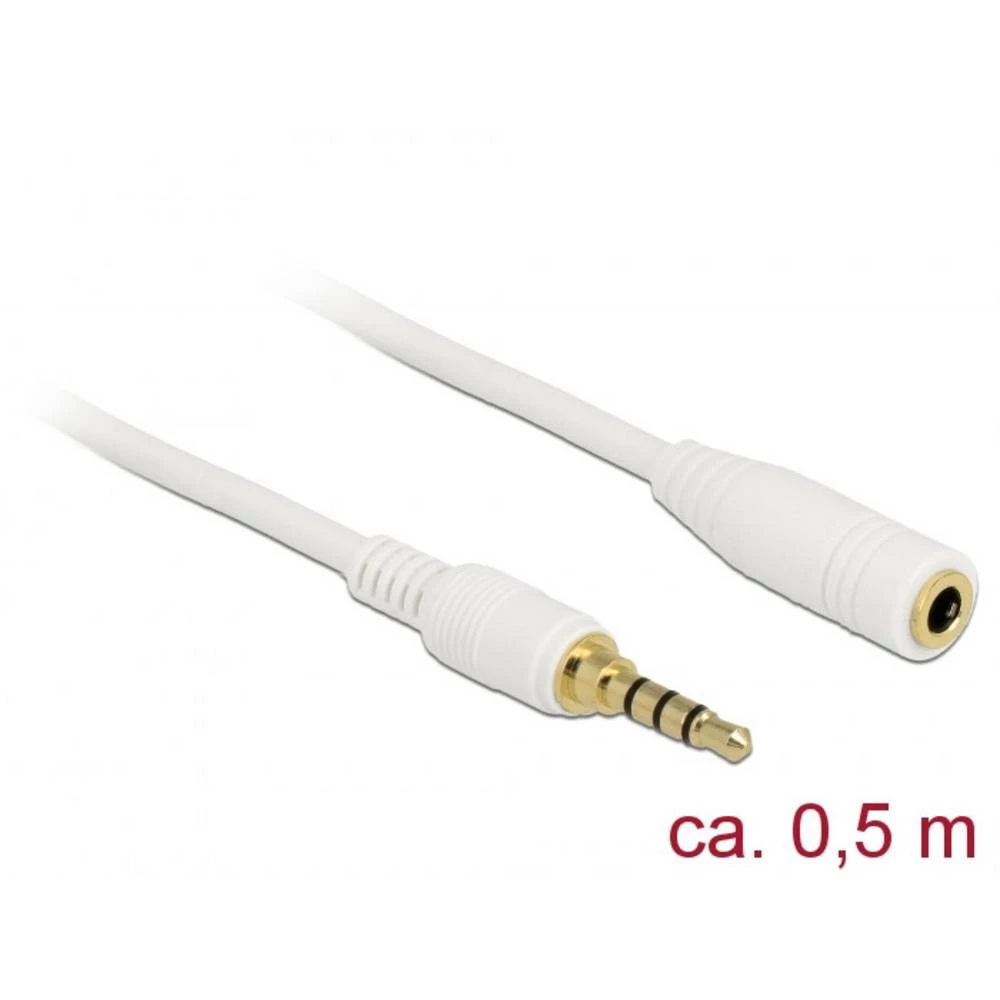 Delock 85628 utičnica audio produžetak [1x 3,5 mm banana utikač - 1x priključna doza za 3,5 mm banana utikač] 0.50 m bij slika