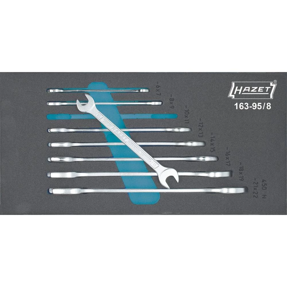 Hazet 163-95/8 dupli viličasti ključ set 8-dijelni Veličina ključa (metrička) (naslov) 6 - 22 mm slika