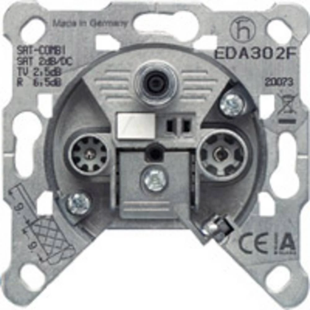 Jung 1-struki Umetak Utičnica za TV, radio, satelit Siva EDA302F slika