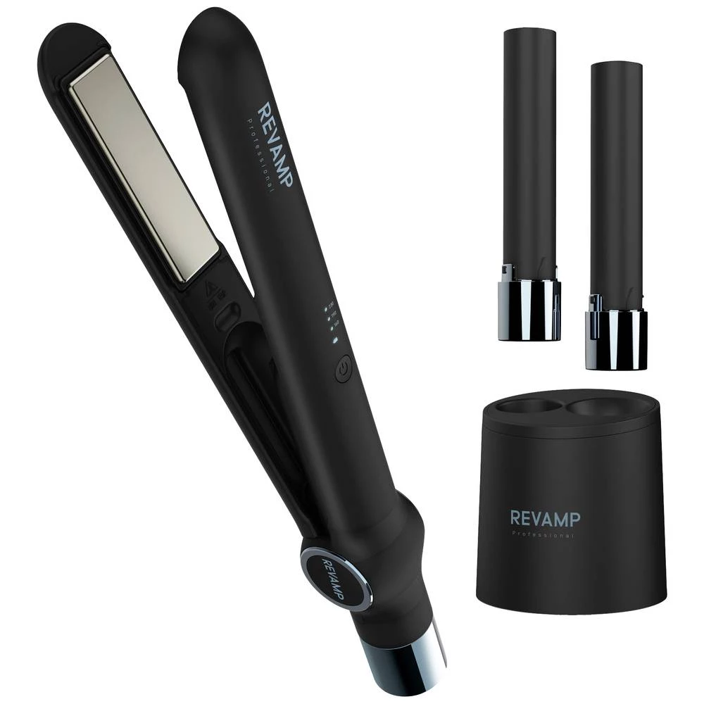 Revamp Progloss™ iGen bežični keramički uređaj za ravnanje kose Revamp Progloss™ iGen glačalo za kosu crna slika