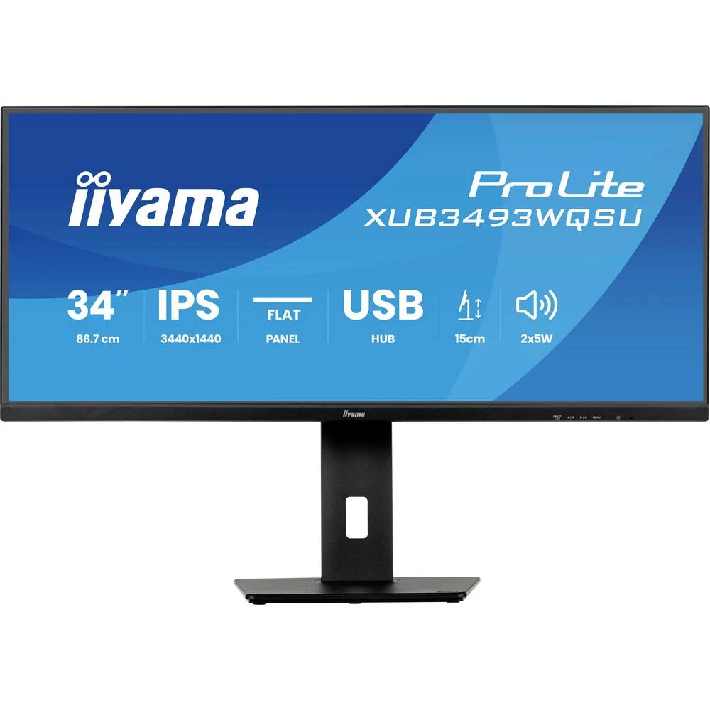 Iiyama XUB3493WQSU-B6 LCD zaslon Energetska učinkovitost 2021 F (A - G) 86.4 cm (34 palac) 3440 x 1440 piksel 21:9 1 ms slika