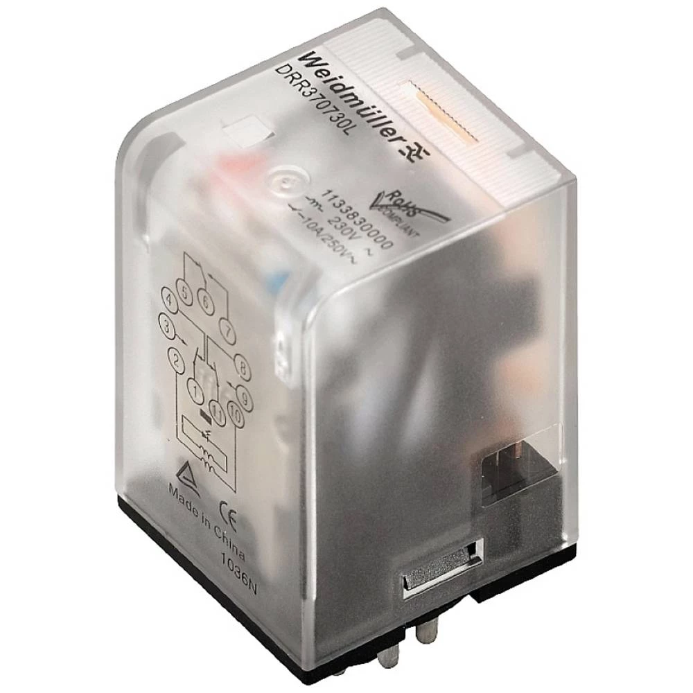 Weidmüller DRR373524L utični relej 24 V/AC 10 A 3 prebacivanje 10 St. slika