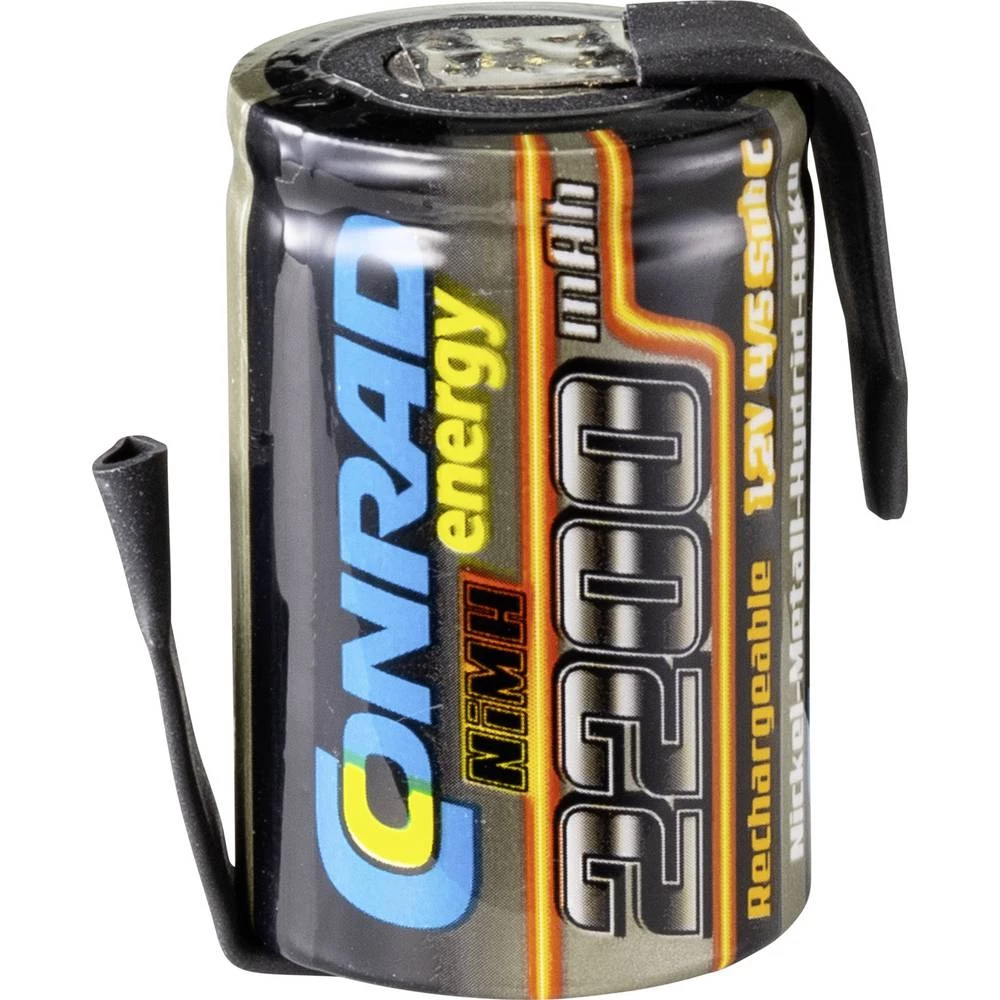 Conrad energy pojedinačna akumulatorska ćelija za modele NiMH 4/5 Sub-C 1.2 V 2200 mAh s lemnim konektorom slika