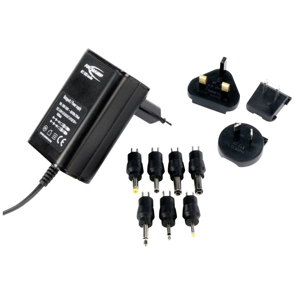 Ansmann 5311113 plug-in napajanje, podesivi 3 V/DC, 4.5 V/DC, 5 V/DC, 6 V/DC, 7.5 V/DC, 9 V/DC, 12 V/DC 1000 mA 12 W slika
