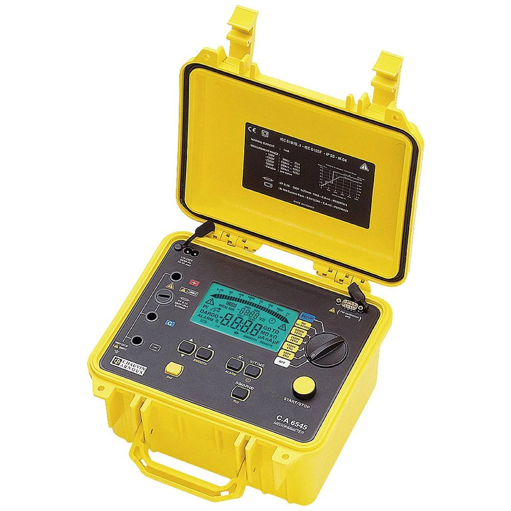 Chauvin Arnoux C.A 6545 mjerač izolacije 500 V, 1000 V, 2500 V, 5000 V 10 TΩ slika