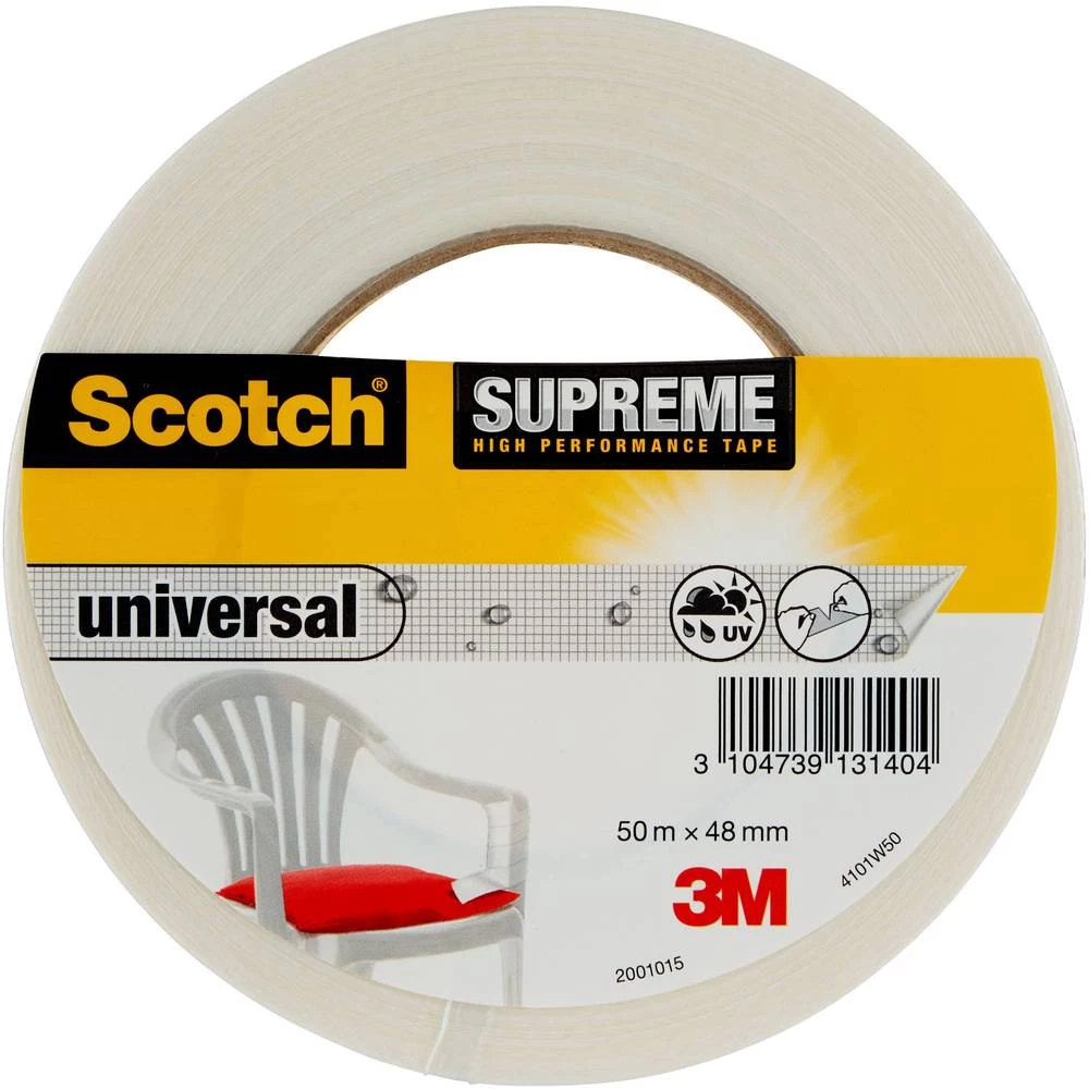 Plastificirana ljepljiva traka Bijela (D x Š) 50 m x 48 mm 3M 4101W50 1 Role slika