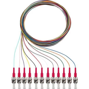 Rutenbeck 228041102 Glasfaser svjetlovodi priključni kabel [12x muški konektor sc - 12x slobodan kraj] Multimode OM4 slika