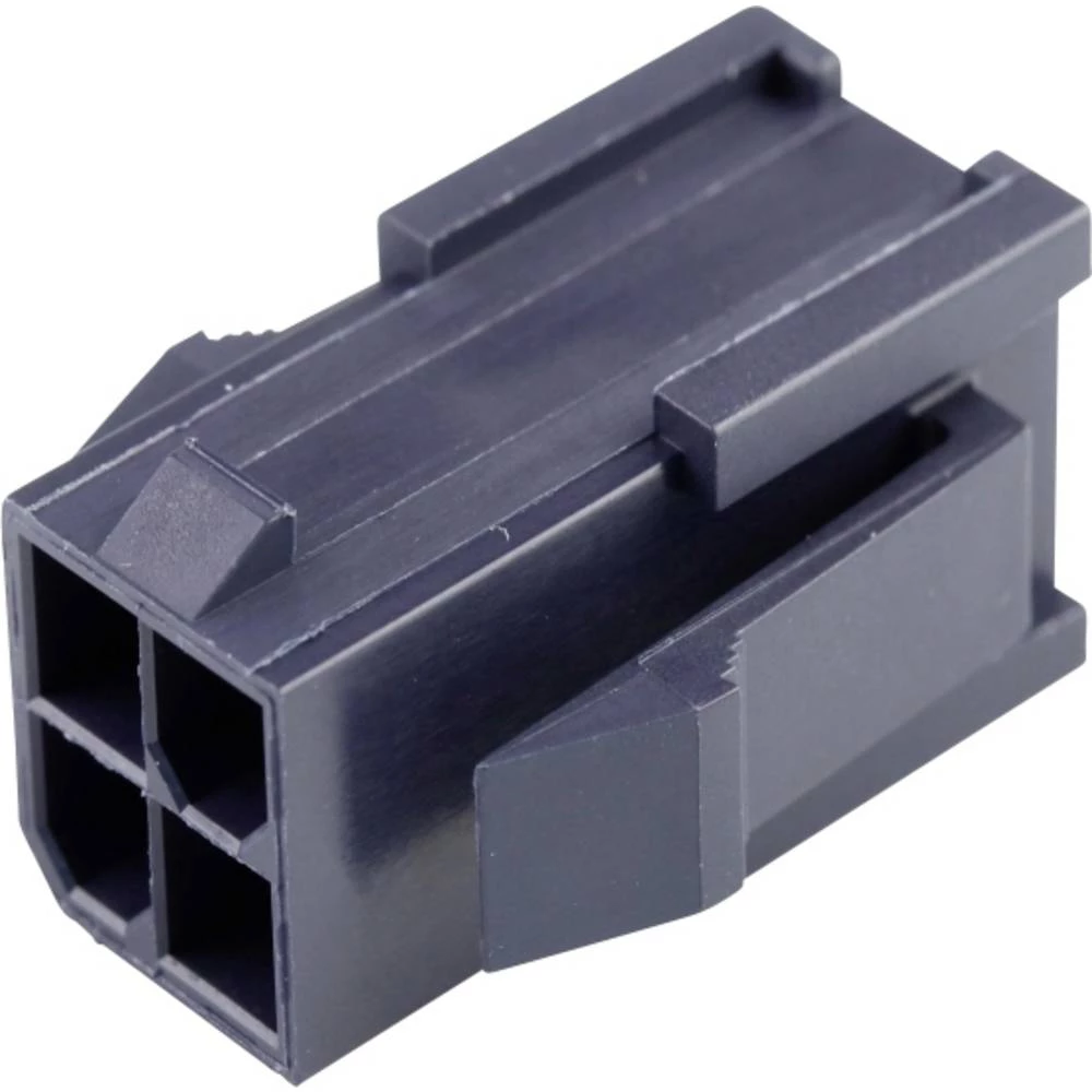 Molex 469930410 Mini-Fit Jr. Plug Housing, Dual Row with Panel Mount Ears, Nylon 6/6,UL 94V-2, Panel Mount, 4 Circuits, G slika