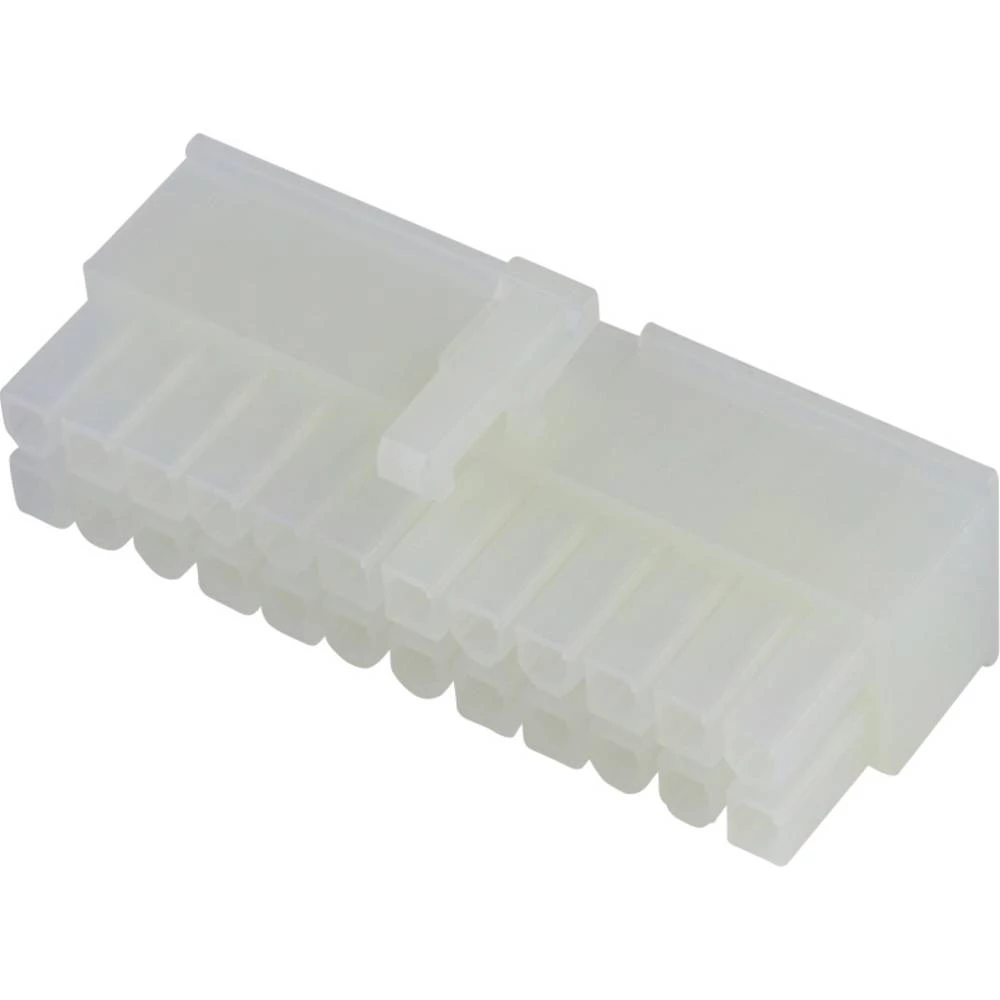 Molex 39012240 Mini-Fit Jr. Receptacle Housing, Dual Row, 24 Circuits, UL 94V-2, Natural slika