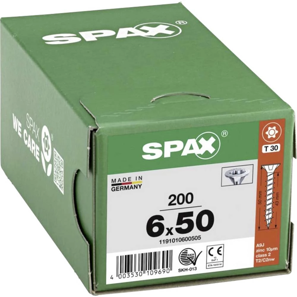 SPAX 1191010600505 R 88091 Senkkopf/T-STAR vijak za drvo 6 mm 50 mm T-STAR plus čelik WIROX 200 kom. slika