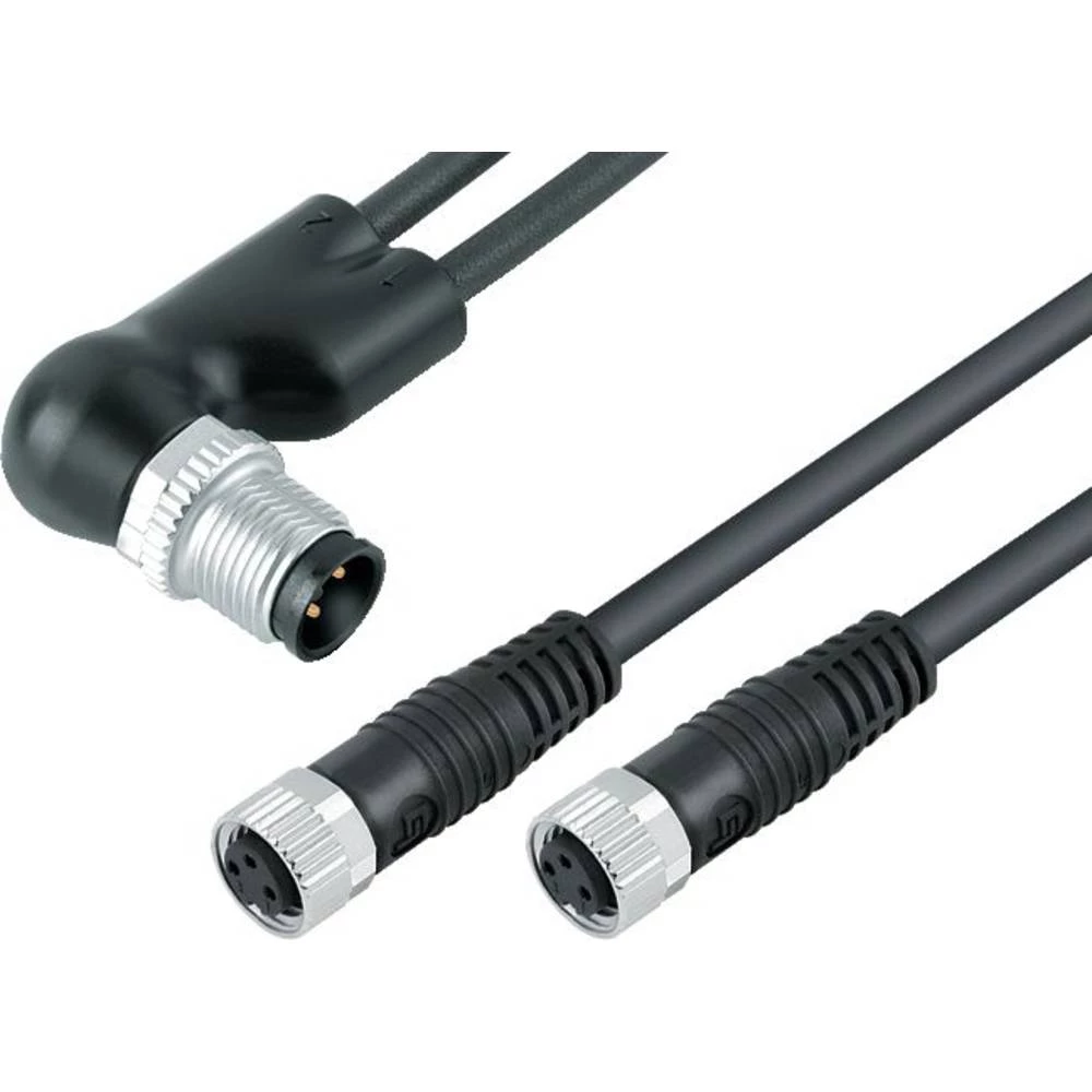 binder 77 9827 3406 50003-0200-20 utični konektor za senzor/aktivator, konfekcionirani kutni muški konektor, žženski kon slika