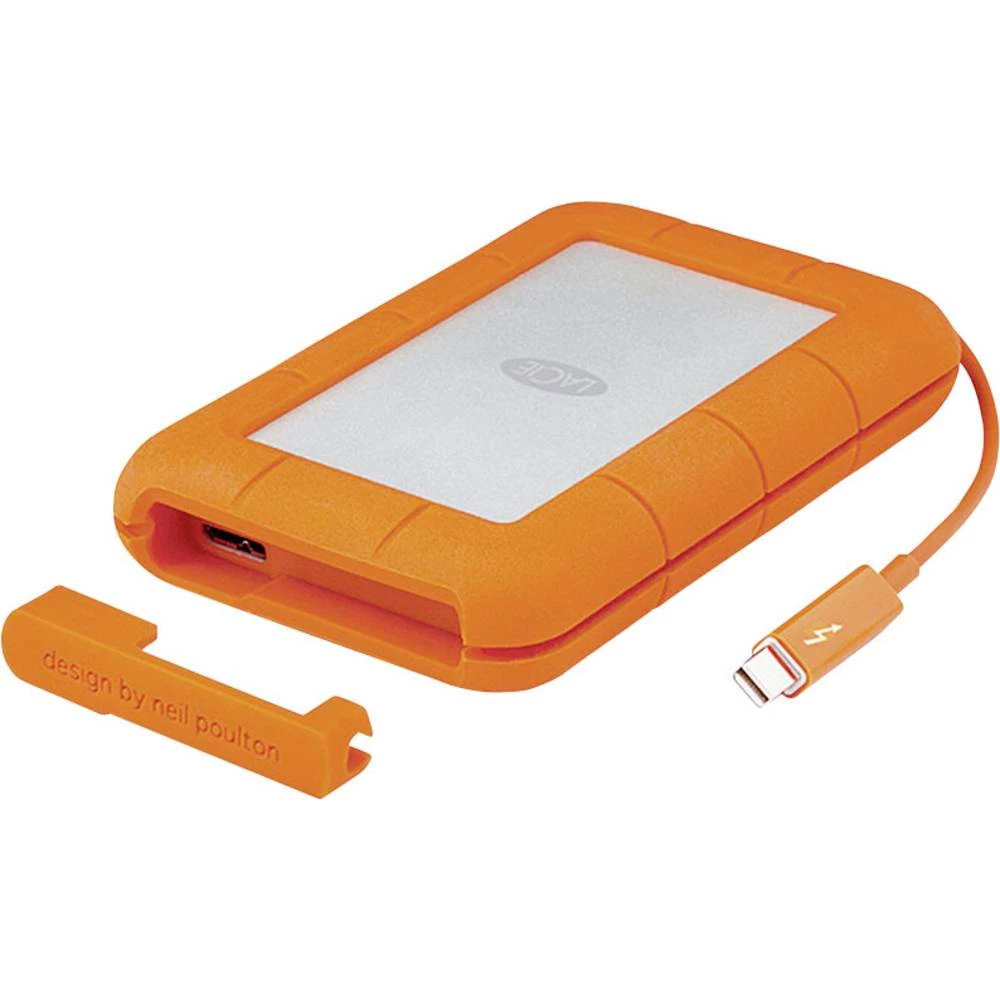 Vanjski tvrdi disk 6,35 cm (2,5 inča) (recertificiran) 2 TB LaCie Rugged Thunderbolt Srebrna, Narančasta USB 3.0, Thunderbolt slika