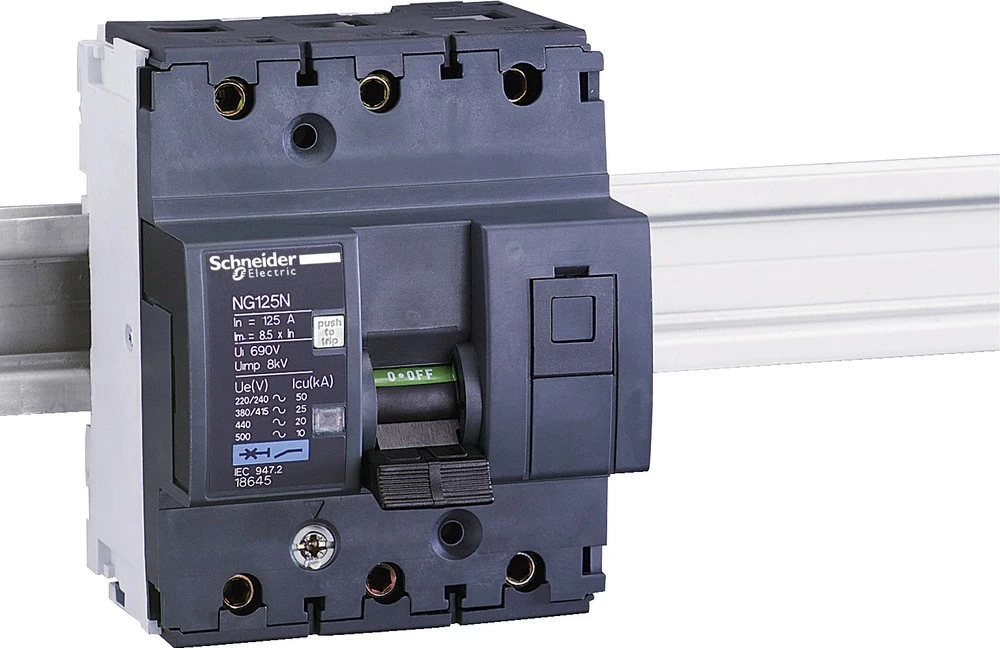 Zaštitni prekidač za vodove 375 V/DC, 240 V/AC, 415 V/AC, 440 V/AC, 500 V/AC 80 A Schneider Electric 18669 1 ST slika