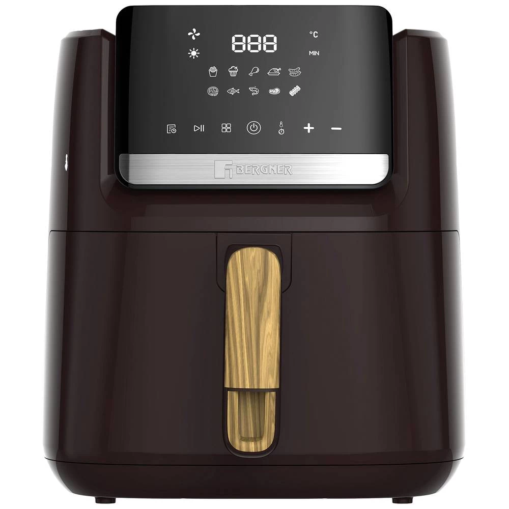 Bergner  friteza na vrući zrak 1600 W premaz protiv lijepljenja, zaštita od pregrijavanja, sa zaslonom, funkcija tajmer, slika