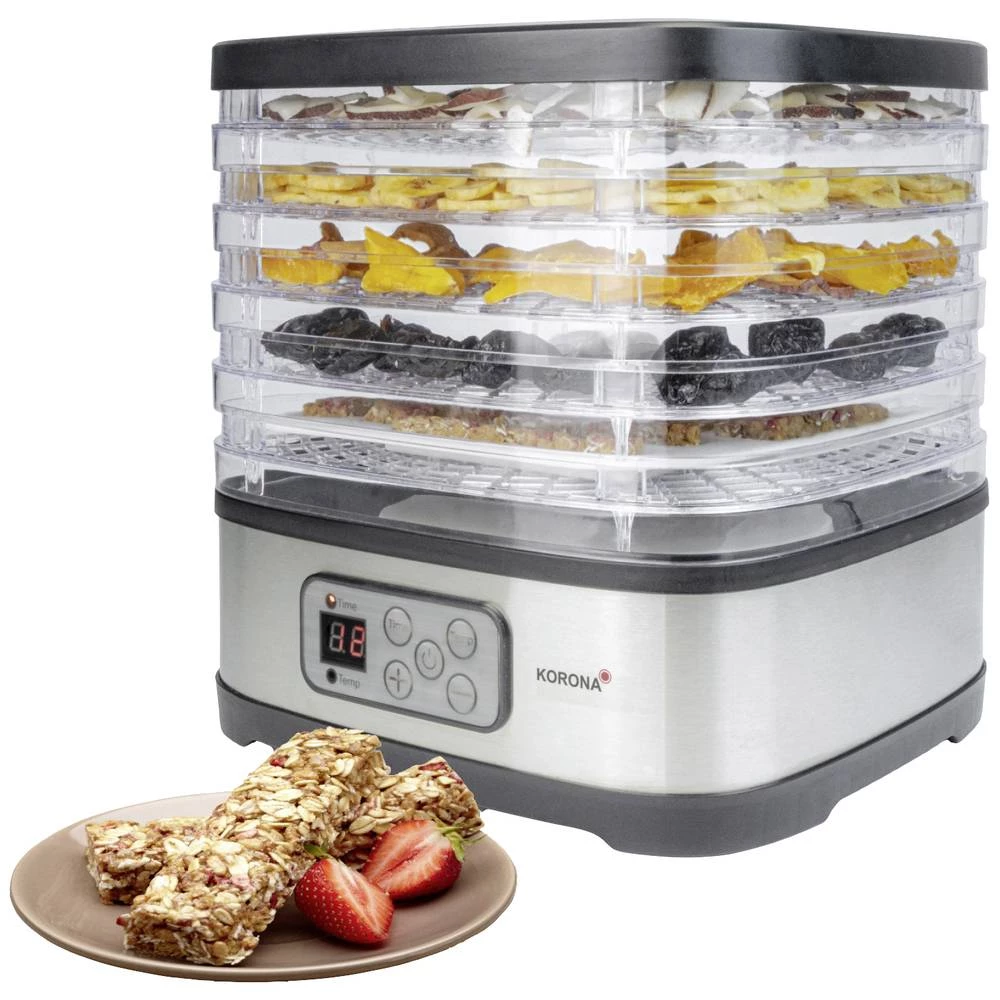 Korona  57011 dehidrator  plemeniti čelik, crna slika