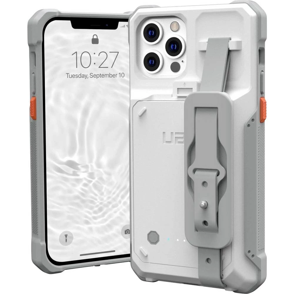 Urban Armor Gear Gear Workflow poklopac za punjenje mobilnog telefona Apple iPhone 15 bijela, siva induktivno punjenje, slika