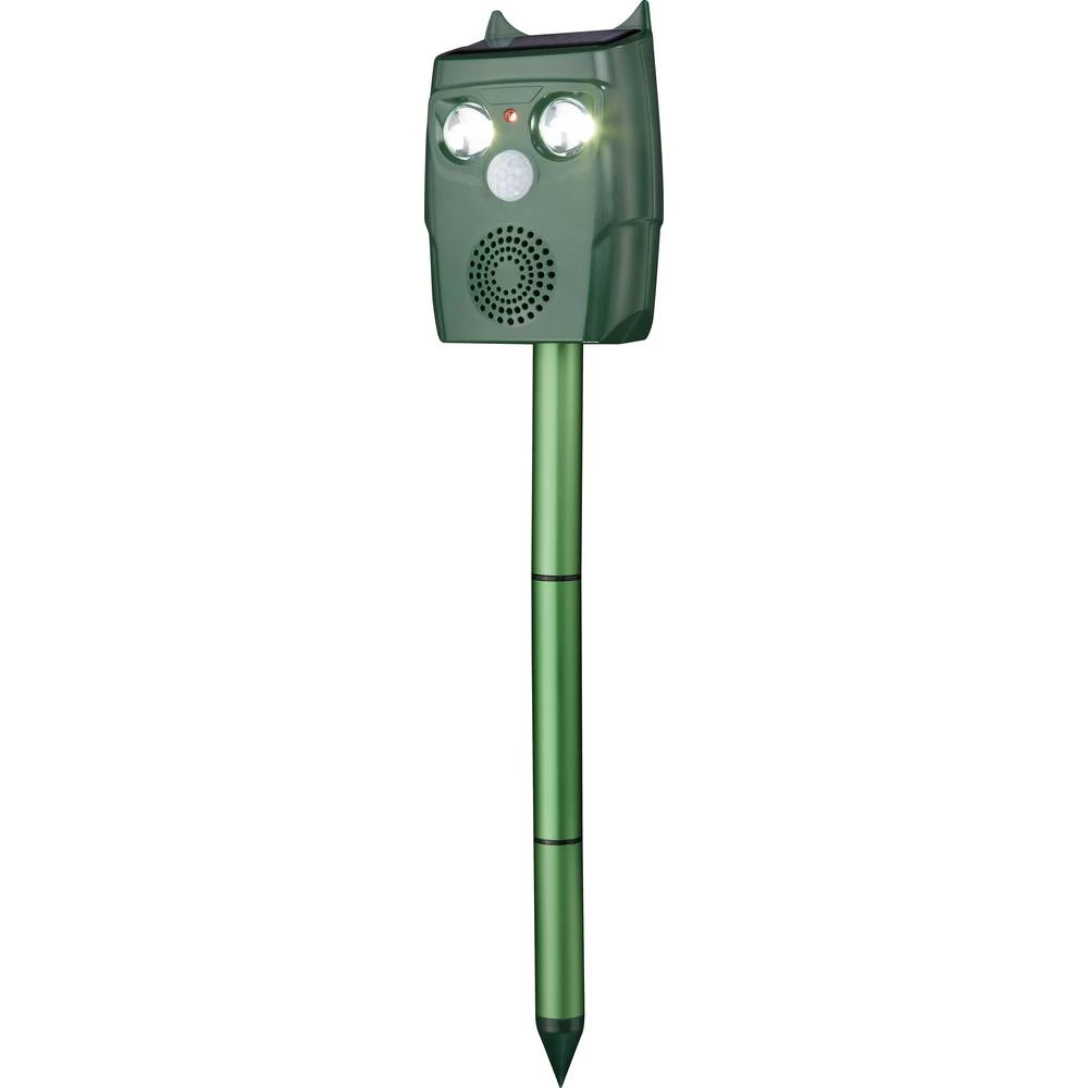 Basetech BT20 rastjerivač životinja  Vrsta funkcije sirena alarma, ultrazvuk, LED svjetlo, bljeskalica Područje utjecaja 200 m² 1 St. slika