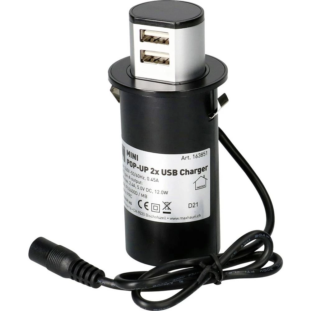 Max Hauri AG 163851 stolna utičnica  maT-crna slika