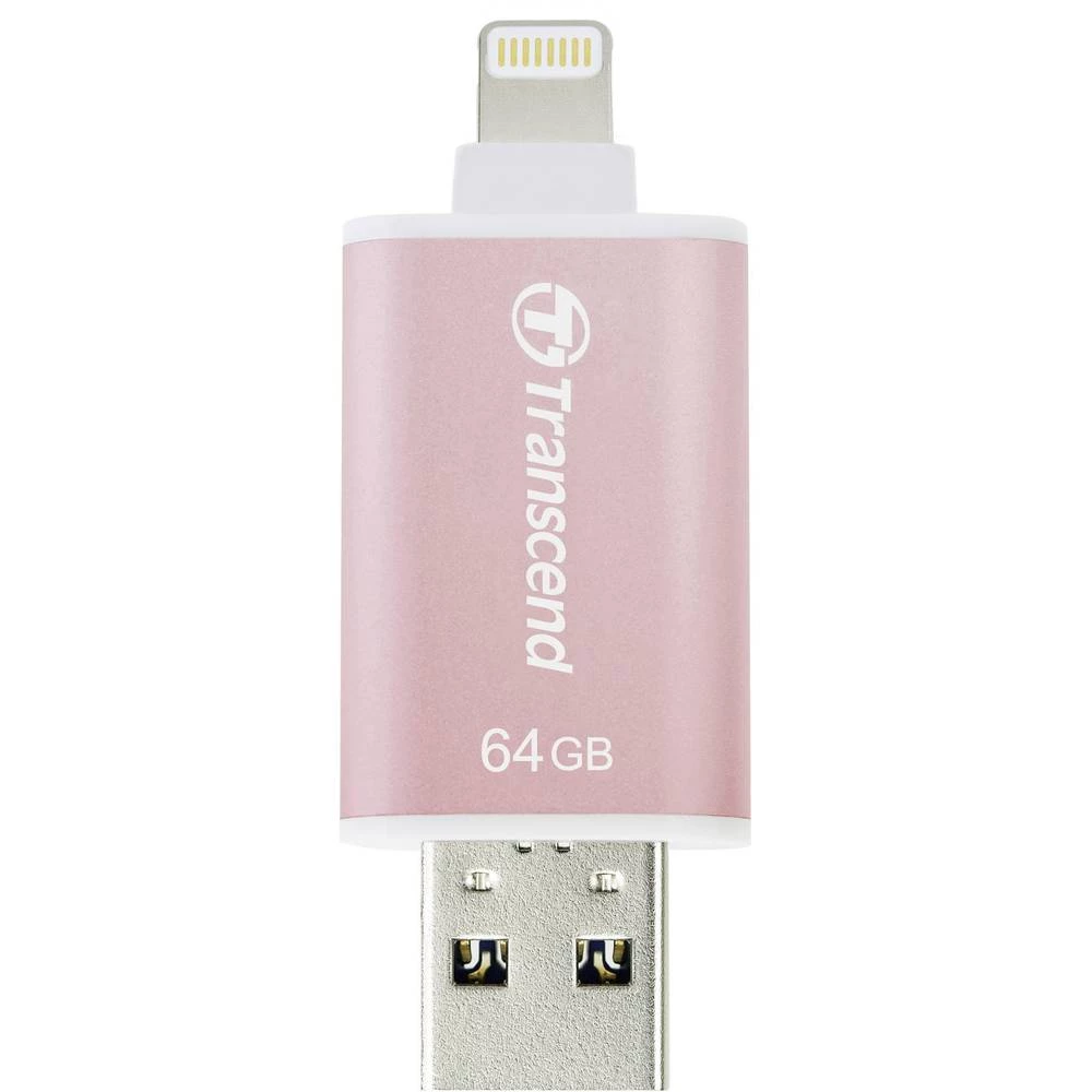 USB pomoćna memorija Smartphone/tablet Transcend JetDrive&trade; Go 300 Ružičasto-zlatna (Roségold) 64 GB USB 3.1, Apple Lightni slika