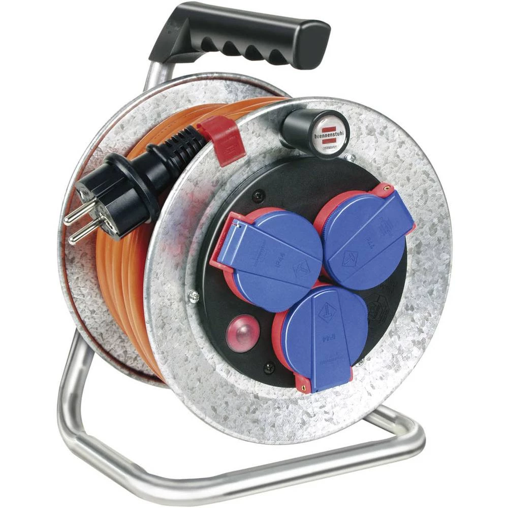 Brennenstuhl 1072900 Kabelski bubanj 10 m Narančasta Sigurnosni utikač slika