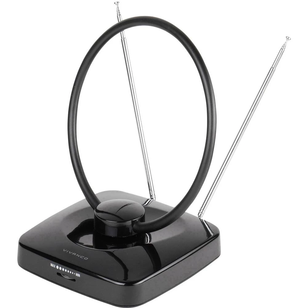 Aktivna DVB-T/T2 kružna antena Vivanco TVA 3040 Unutrašnje područje Crna slika