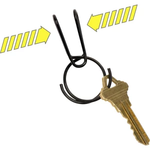 Privjesak za ključeve NITE Ize SqueezeRing Easy Load Key Clip Crna 1 ST slika