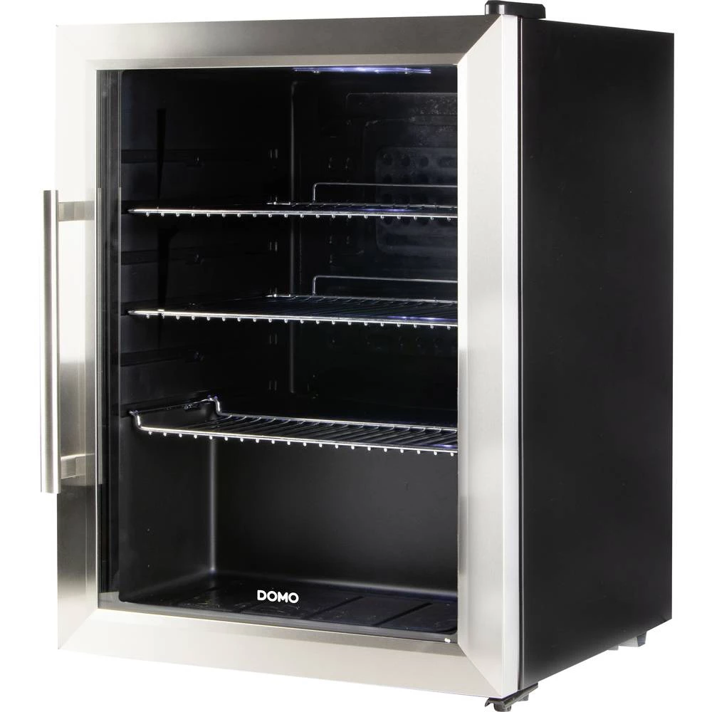 DOMO DO91609BK hladnjak za zabave Energetska učinkovitost 2021: D (A - G) 60 l samostojeći crna, plemeniti čelik (brušen slika