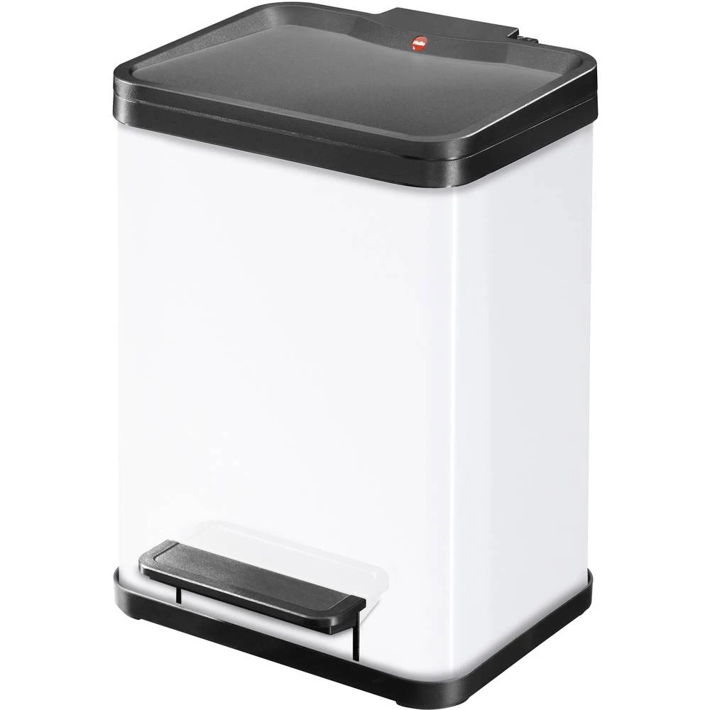 Kontejner za limenke 17 l Hailo Öko uno plus M (Š x V x d) 320 x 430 x 340 mm Bijela, Crna Mehanizam stopalo-pedal 1 ST slika