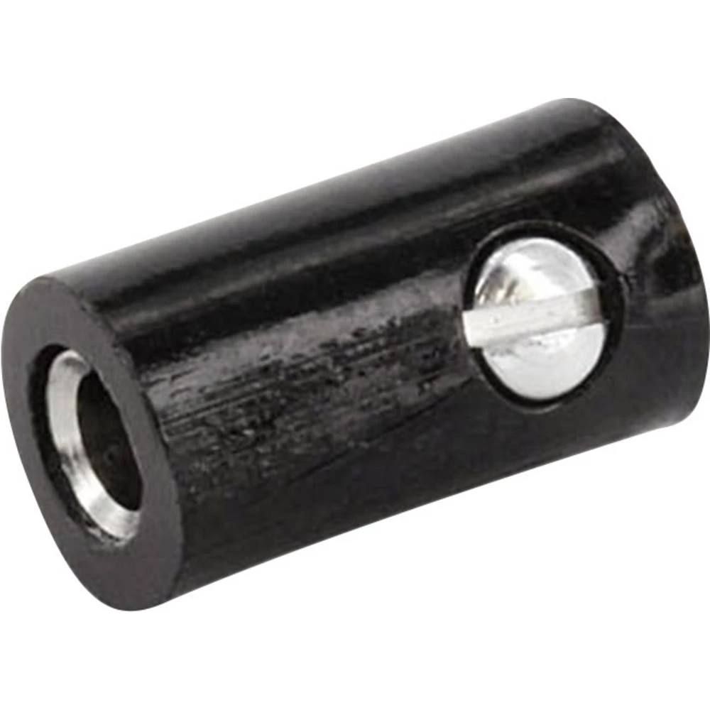 Laboratorijski ženski konektor Konektor, ravni Zatik-&Oslash;: 2.6 mm Crna econ connect 100 ST slika