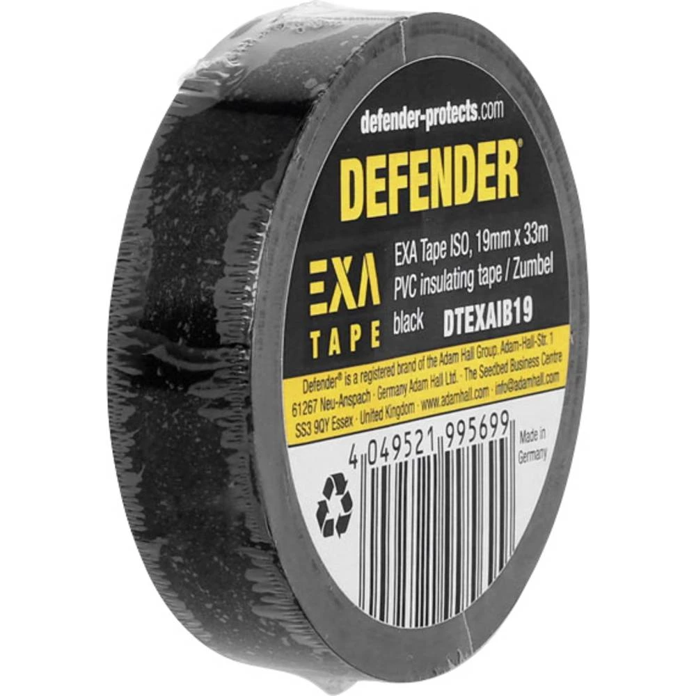 DEFENDER by Adam Hall EXA Tape DTEXAIB19 izolacijska traka crna (D x Š) 33 m x 19 mm 1 kom. slika