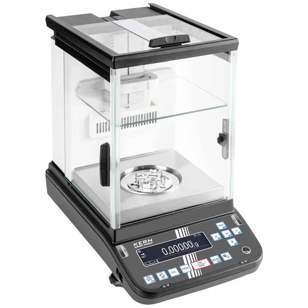 Kern ABP 200-5AM analitička vaga  Opseg mjerenja (kg) 220 g Mogućnost očitanja 0.00001 g  crna, srebrna slika