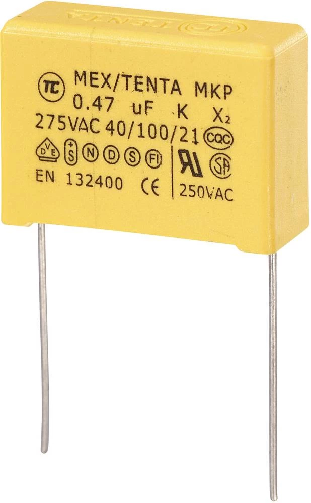 TRU COMPONENTS MKP-X2 MKP-X2-Kondenzator za uklanjanje poremećaja radijalno ožičen 0.47 &micro;F 275 V/AC 10 % 22.5 mm (D x Š x slika